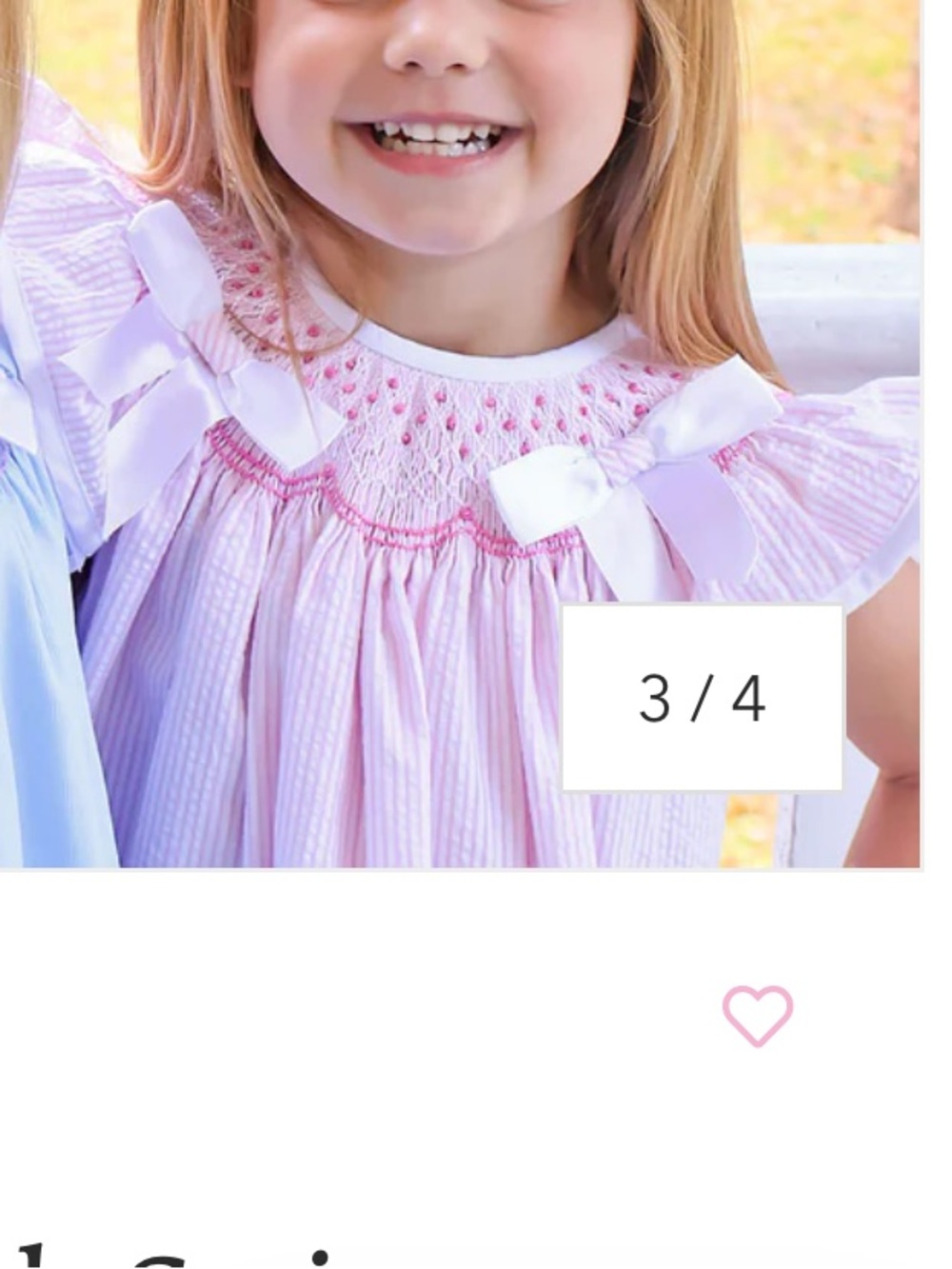 Pink Smocked Ruffle Baby One-Piece - Picture 3 of 7